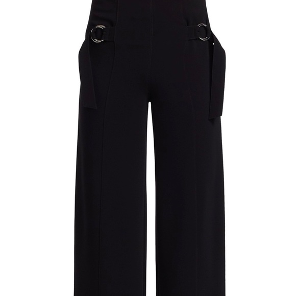 SOLD- cinq à sept Black Diana Cropped Wide Leg High Rise Pants Size 10 - Picture 6 of 13